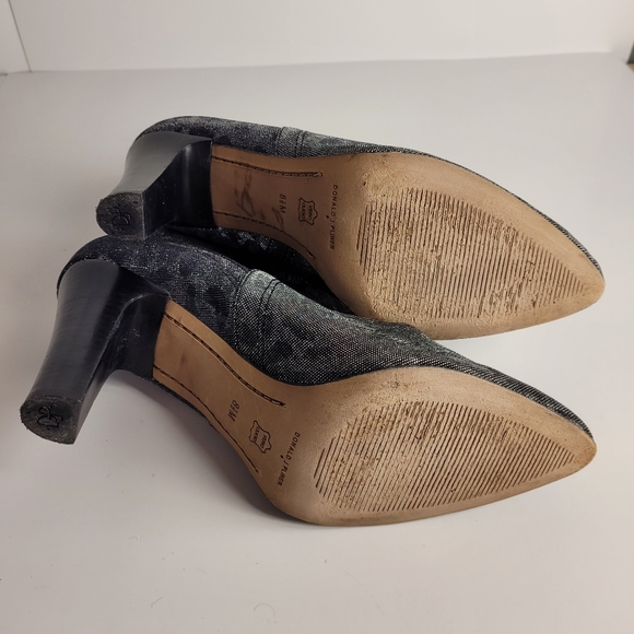 Donald J Pliner women 8.5 W silver metallic leopard print - Picture 5 of 6